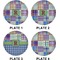 Blue Madras Plaid Set of Lunch / Dinner Plates (Approval)