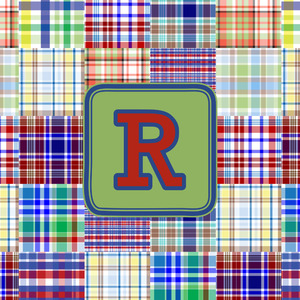 Blue Madras Plaid Print