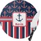 Nautical Anchors & Stripes 8 Inch Small Glass Cutting Board