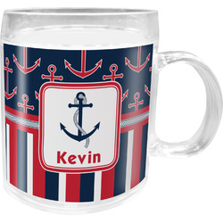Nautical Anchors & Stripes Acrylic Kids Mug (Personalized)