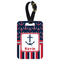 Nautical Anchors & Stripes Aluminum Luggage Tag (Personalized)