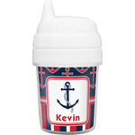 Nautical Anchors & Stripes Baby Sippy Cup (Personalized)