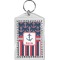 Nautical Anchors & Stripes Bling Keychain (Personalized)