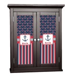 Nautical Anchors & Stripes Cabinet Decal - Custom Size (Personalized)