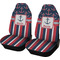 Nautical Anchors & Stripes Car Seat Covers (Set of Two) (Personalized)