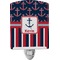 Nautical Anchors & Stripes Ceramic Night Light (Personalized)