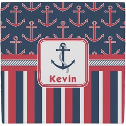 Nautical Anchors & Stripes Ceramic Tile Hot Pad (Personalized)