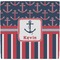 Nautical Anchors & Stripes Ceramic Tile Hot Pad