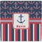 Nautical Anchors & Stripes Ceramic Tile Hot Pad (Personalized)