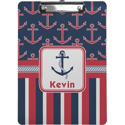 Nautical Anchors & Stripes Clipboard (Personalized)