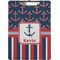Nautical Anchors & Stripes Clipboard (Letter)