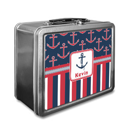 Nautical Anchors & Stripes Lunch Box (Personalized)