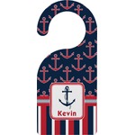 Nautical Anchors & Stripes Door Hanger (Personalized)