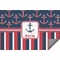 Nautical Anchors & Stripes Indoor / Outdoor Rug