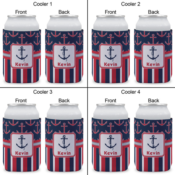 Nautical Anchors & Stripes Can Sleeve (Approval)