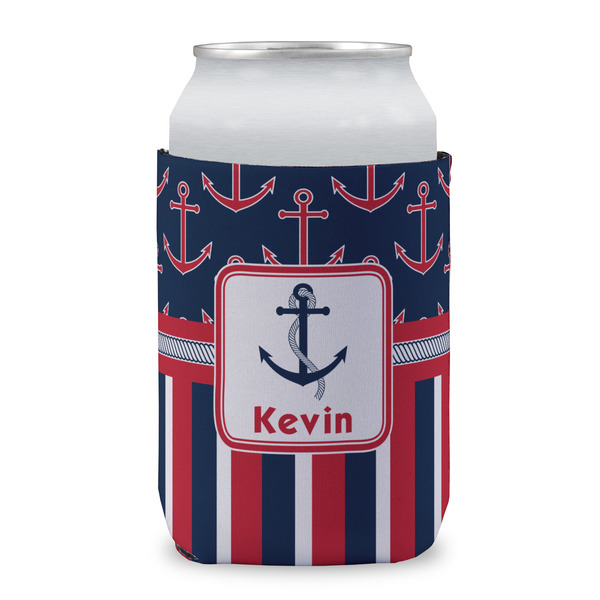 Nautical Anchors & Stripes Can Sleeve