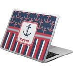 Nautical Anchors & Stripes Laptop Skin - Custom Sized (Personalized)