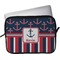 Nautical Anchors & Stripes Laptop Sleeve / Case (Personalized)