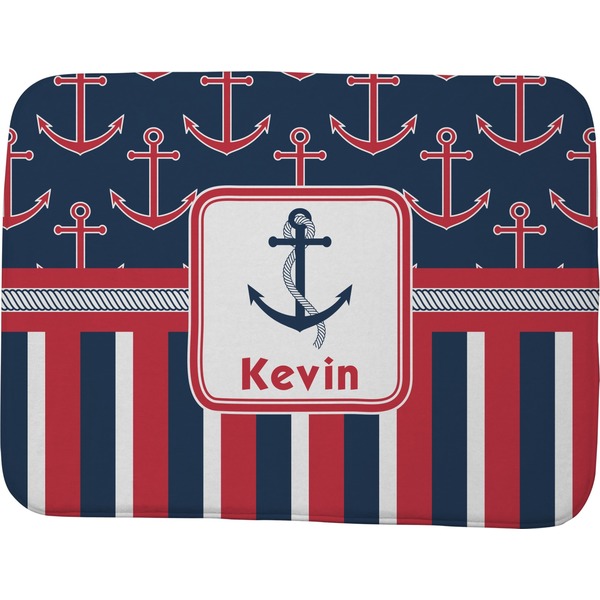 Nautical Anchors & Stripes Memory Foam Bath Mat 48 X 36