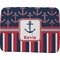 Nautical Anchors & Stripes Memory Foam Bath Mat - 48"x36" (Personalized)