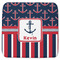 Nautical Anchors & Stripes Memory Foam Bath Mat 48 X 48