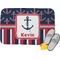 Nautical Anchors & Stripes Memory Foam Bath Mat - 34"x21" (Personalized)
