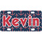 Nautical Anchors & Stripes Mini / Bicycle License Plate (4 Holes) (Personalized)