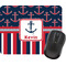 Nautical Anchors & Stripes Rectangular Mouse Pad