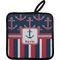 Nautical Anchors & Stripes Neoprene Pot Holder