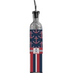 Nautical Anchors & Stripes Oil Dispenser Bottle (Personalized)
