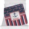 Nautical Anchors & Stripes Personalized Blanket