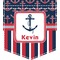 Nautical Anchors & Stripes Pocket T Shirt-Just Pocket