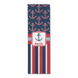 Nautical Anchors & Stripes Runner Rug - 2.5'x8' w/ Name or Text