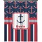 Nautical Anchors & Stripes Shower Curtain 70x90