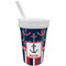 Nautical Anchors & Stripes Sippy Cup with Straw (Personalized)