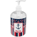 Nautical Anchors & Stripes Acrylic Soap & Lotion Bottle (Personalized)