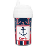 Nautical Anchors & Stripes Toddler Sippy Cup (Personalized)