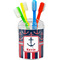 Nautical Anchors & Stripes Toothbrush Holder (Personalized)