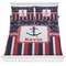 Nautical Anchors & Stripes Bedding Set (Queen)