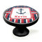 Nautical Anchors & Stripes Black Custom Cabinet Knob (Side)