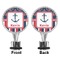 Nautical Anchors & Stripes Bottle Stopper - Front and Back