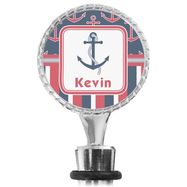 Nautical Anchors & Stripes Bottle Stopper Main View