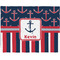 Nautical Anchors & Stripes Burlap Placemat