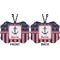 Nautical Anchors & Stripes Car Ornament (Approval)