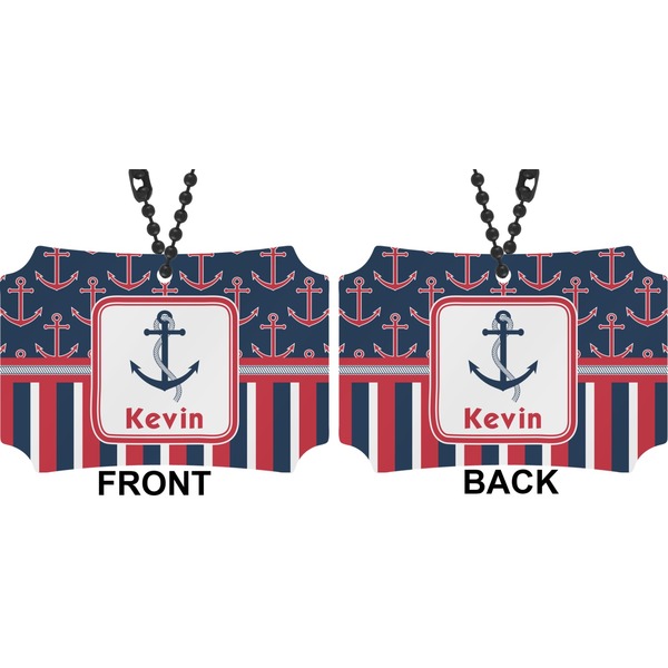 Nautical Anchors & Stripes Car Ornament - Berlin (Approval)