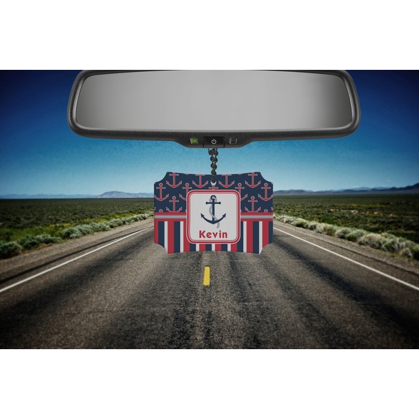 Nautical Anchors & Stripes Car Ornament - Berlin (Road)
