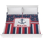 Nautical Anchors & Stripes Comforter - King (Personalized)