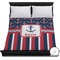 Nautical Anchors & Stripes Duvet Cover - Full / Queen (Personalized)