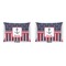 Nautical Anchors & Stripes Outdoor Rectangular Throw Pillow (Front and Back)