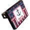 Nautical Anchors & Stripes Rectangular Car Hitch Cover w/ FRP Insert (Angle View)